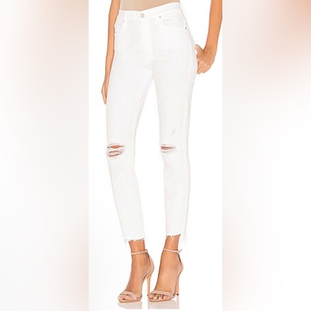 MOTHER The Stunner Ankle Step Fray Jeans – Little Miss Innocent Size 25 EUC